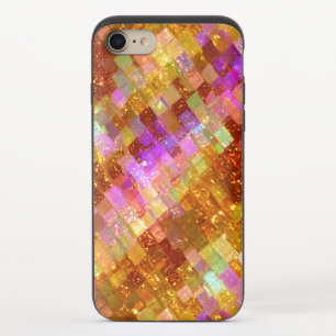 Gold Iridescent Mosaic Pattern iPhone 8/7 Slider Case