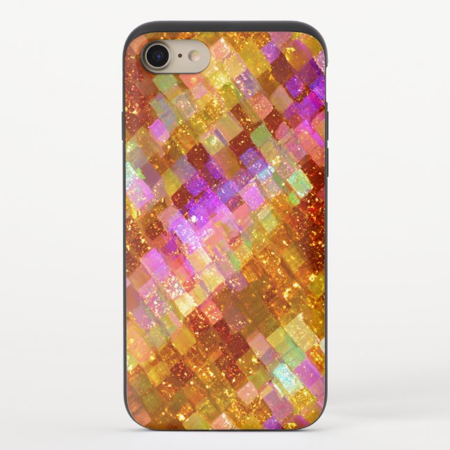 Gold Iridescent Mosaic Pattern Uncommon iPhone Case (Back)