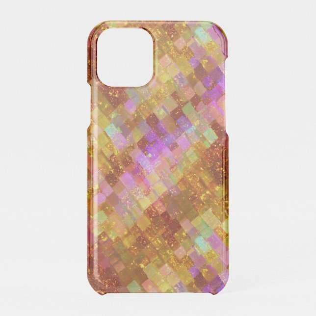 Gold Iridescent Mosaic Pattern Uncommon iPhone Case (Back)