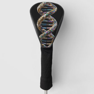 Gold & Iridescent Pearl Luxury Science Design Golf Head Cover