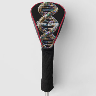 Gold & Iridescent Pearl Luxury Science Design Golf Head Cover