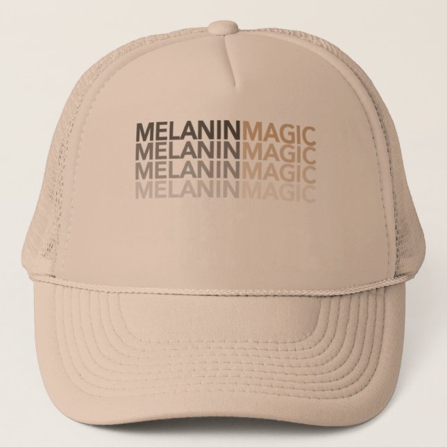 Gold is Beautiful Melanin Magic Chic Trucker Hat (Front)