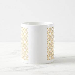 Gold Islamic Geometric Star Pattern Minimalist Sea Coffee Mug