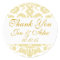 Gold Ivory Damask Wedding Favor