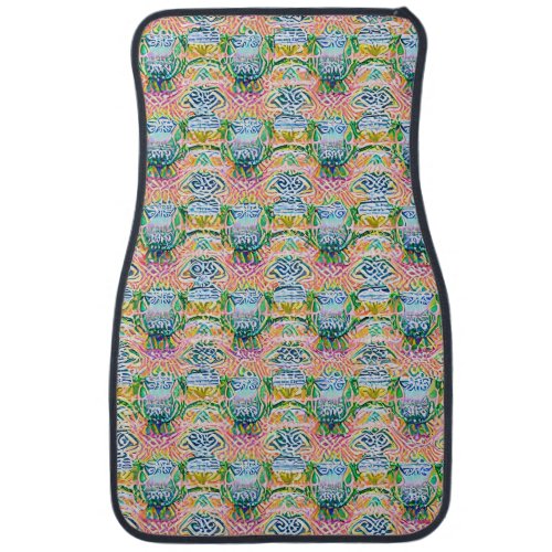 gold ivory dark blue light pink green  car floor mat