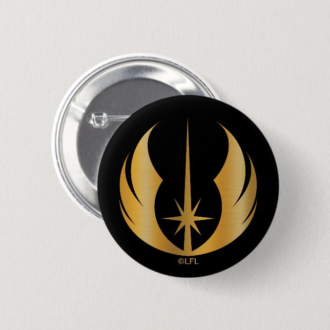Gold Jedi Symbol Button (Front & Back)