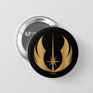 Gold Jedi Symbol Button