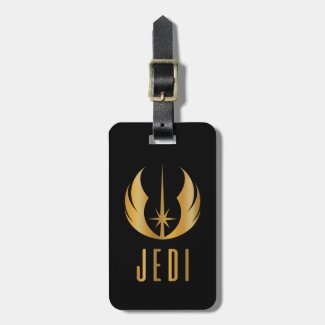 Black and Gold Jedi Symbol Luggage Tag