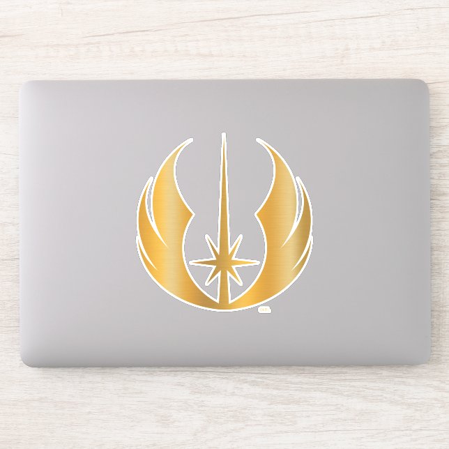 Gold Jedi Symbol Sticker (Computer)