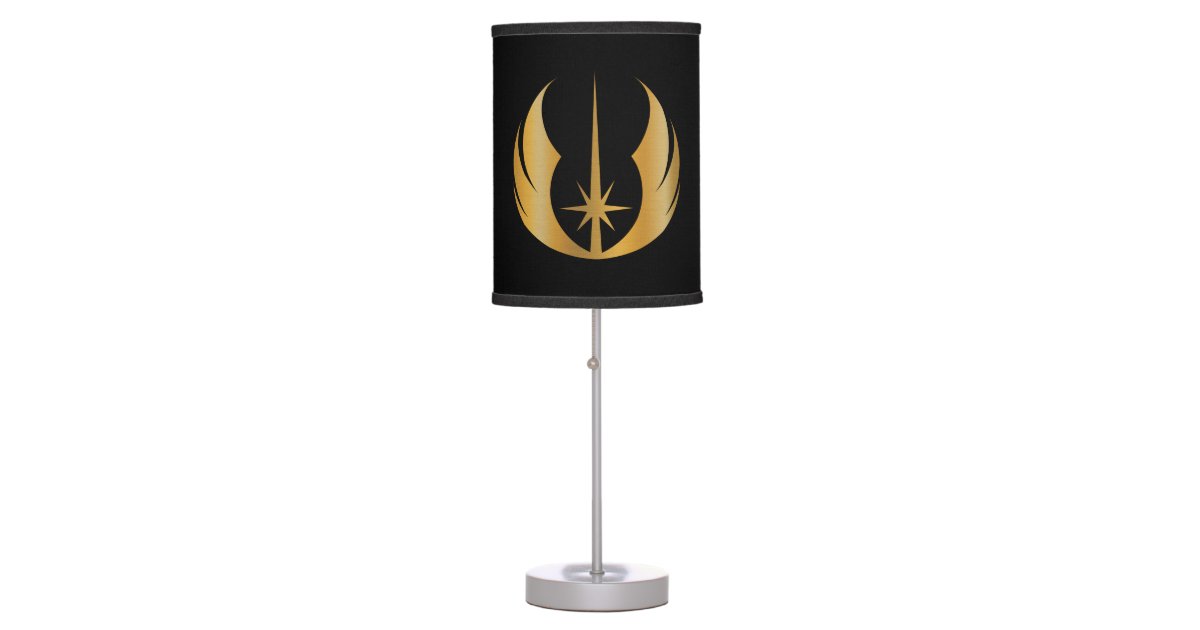 Kostbar skrive nægte Gold Jedi Symbol Table Lamp | Zazzle
