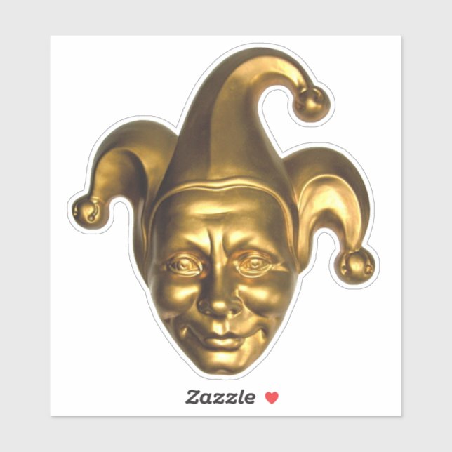 Gold Jester Sticker (Sheet)