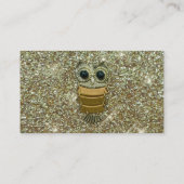 Gold Jewel Owl Business Card (Back)