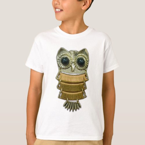 Gold Jewel Owl T_Shirt