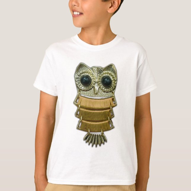 Gold Jewel Owl T-Shirt (Front)