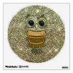 Gold Jewel Owl Wall Sticker