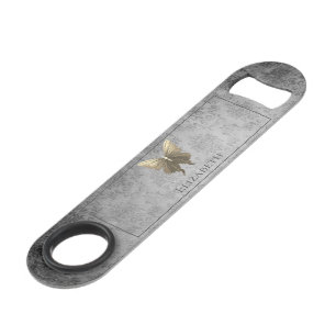 Gold Jeweled Butterfly Bar Key