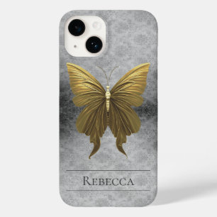 Gold Jeweled Butterfly Damask Case-Mate iPhone 14 Case
