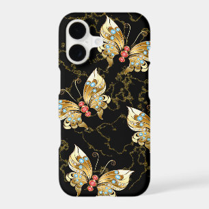 Gold Jeweled Butterfly iPhone 17 Case
