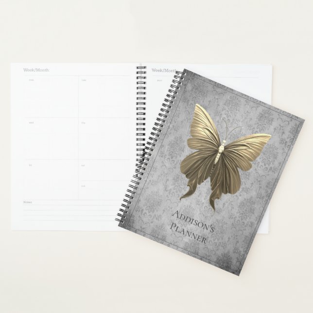 Gold Jeweled Butterfly Planner (Display)