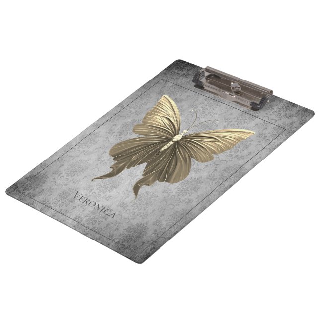 Gold Jeweled Dragonfly Clipboard (Angled)