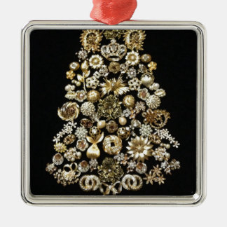 Gold Jewelry Christmas Tree Metal Ornament
