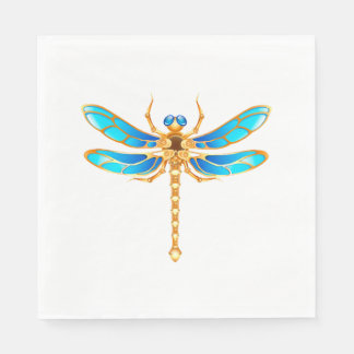 Gold jewelry dragonfly insect vip fun vector image napkins