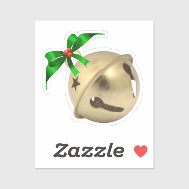 Gold Jingle Bell Sticker (Sheet)