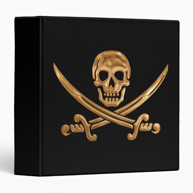 Gold Jolly Roger Binder (Front/Spine)