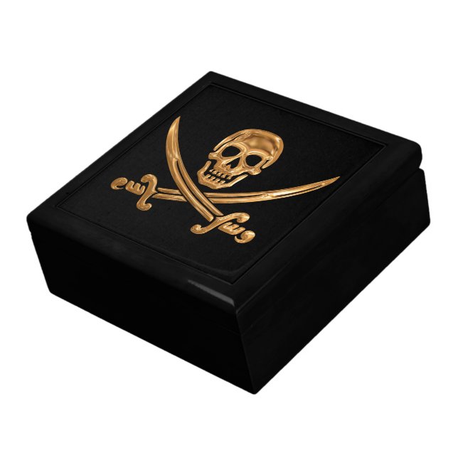 Gold Jolly Roger Gift Box (Side)