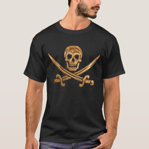 Gold Jolly Roger T_Shirt