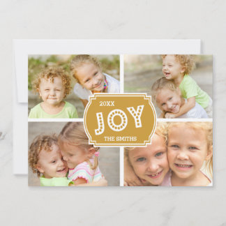 GOLD JOY COLLAGE | HOLIDAY PHOTO CARD