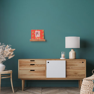 Gold JOYFUL on Red ChristmasHoliday Party  Picture Ledge