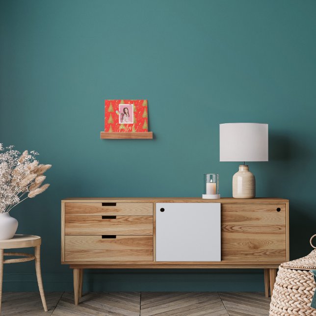 Gold JOYFUL on Red ChristmasHoliday Party  Picture Ledge (Living Room)