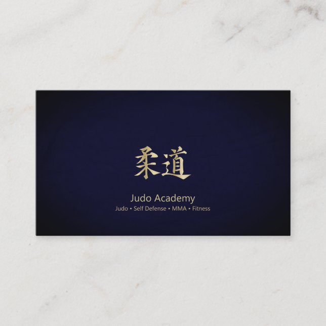 Gold Judo Kanji Business Card (Front)