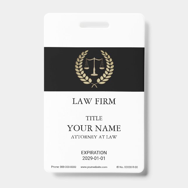 Gold Justice Scale Badge (Front)