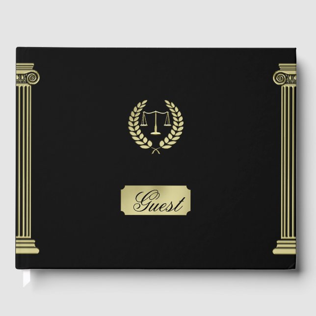 Gold Justice Scale Guest Book (Front)