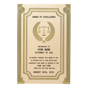 Gold Justice Scale Wood Wall Art