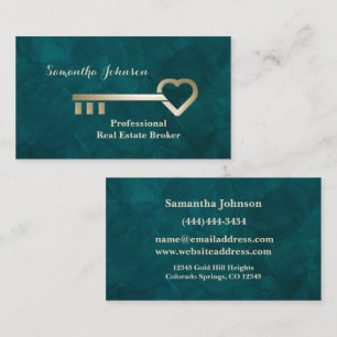 Gold Key Aquamarine Real Estate Business Card