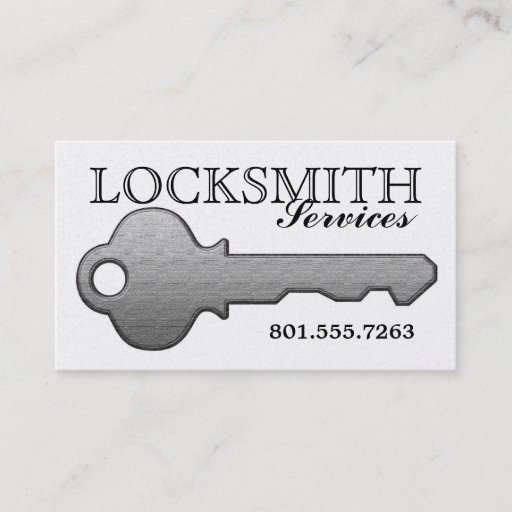 Customizable Gold Key Luxury Locksmith Services Business Card
