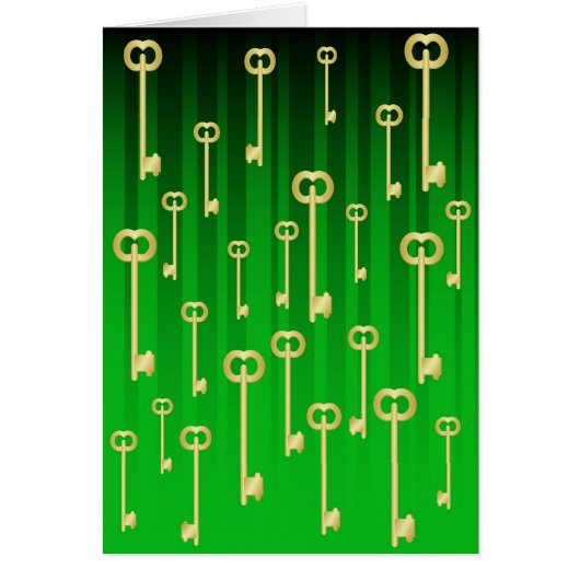 Gold keys on Green (Front)