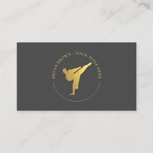 Gold Kickboxing _ Karate Logo Business Card