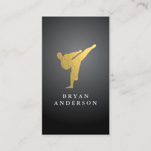 Gold Kickboxing _ Martial Arts Business Card