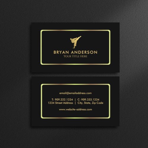 Gold Kickboxing _ Martial Arts Business Card