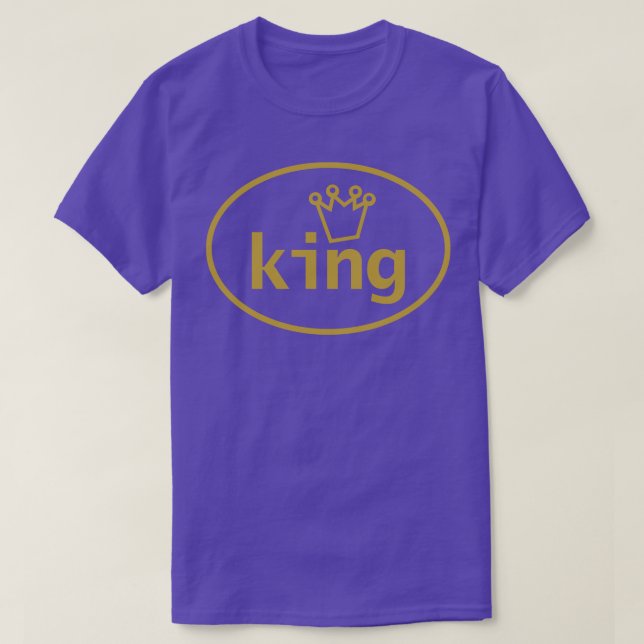 Gold King and Crown Oval T-Shirt (Design Front)
