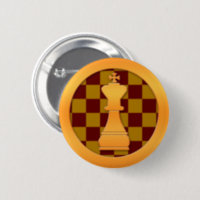 White Rook Chess Piece Button | Wacky Buttons