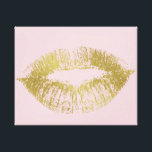 Gold Kiss Lips Canvas Print<br><div class="desc">Gold Kiss Lips</div>