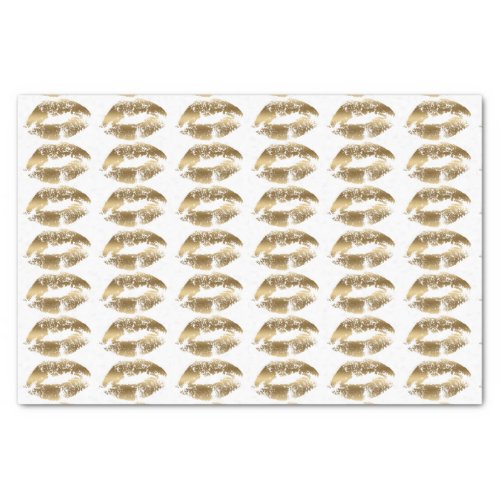 Gold kiss pattern tissue paper