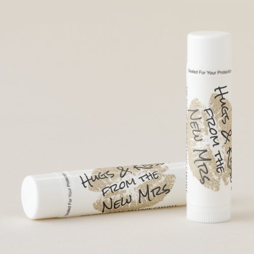 Gold Kiss Personalized Bridal Shower Favor Lip Balm