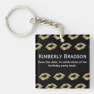 Gold Kisses Keychain