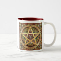 Gold Knotwork Pentacle Mug